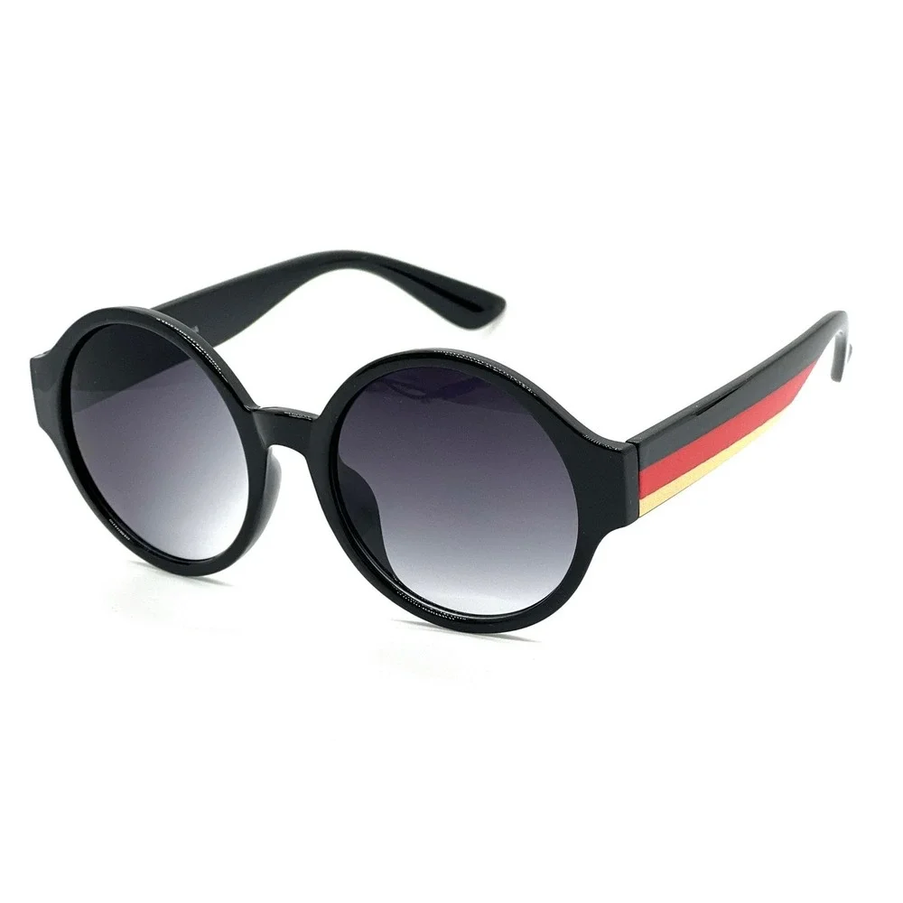 Round Sunglasses Fashion Green Red Stripe Women's Trendy Sun Glasses‎ Trendy New